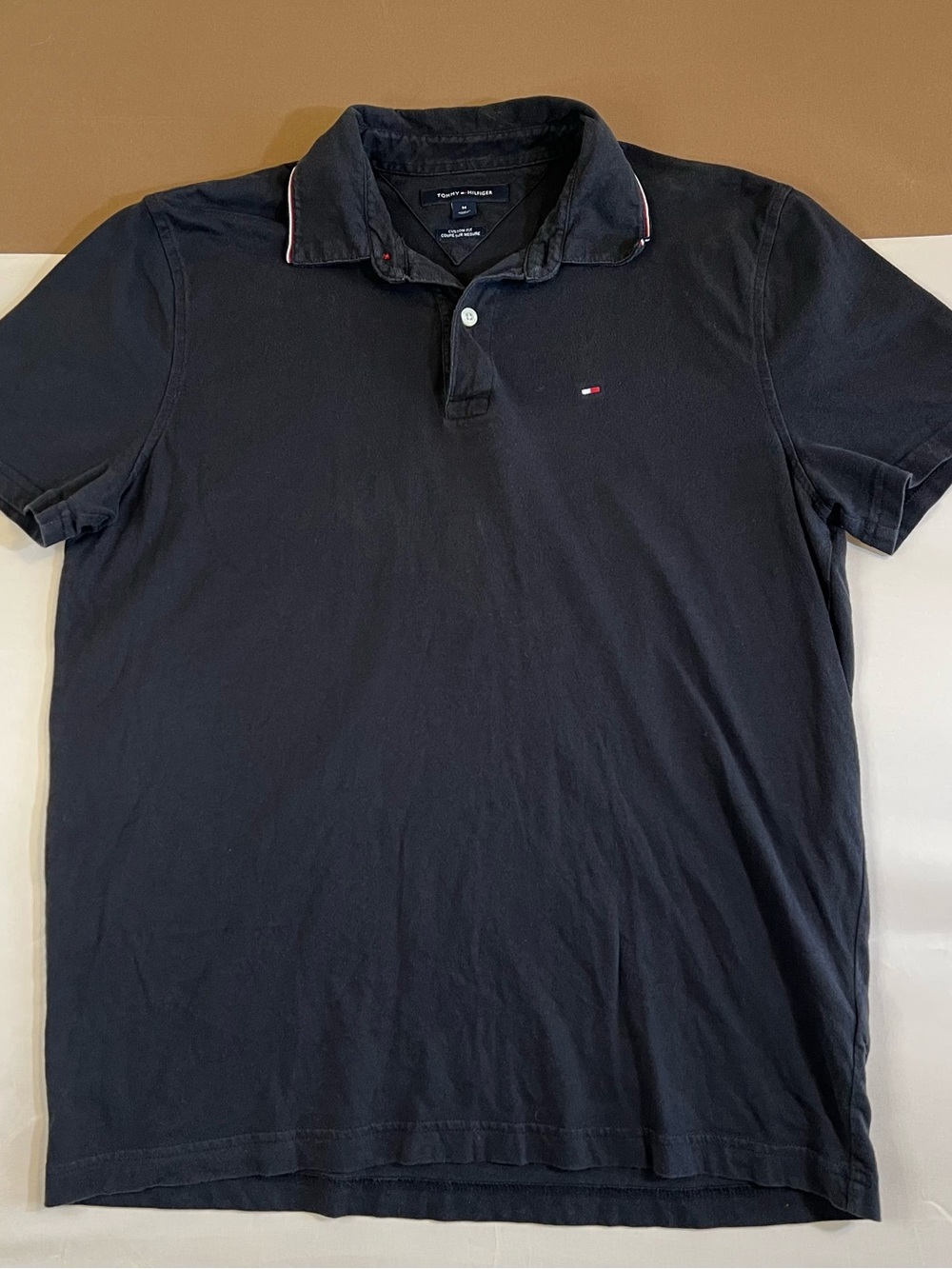 Tommy Hilfiger Black Polo with Contrast Trim
